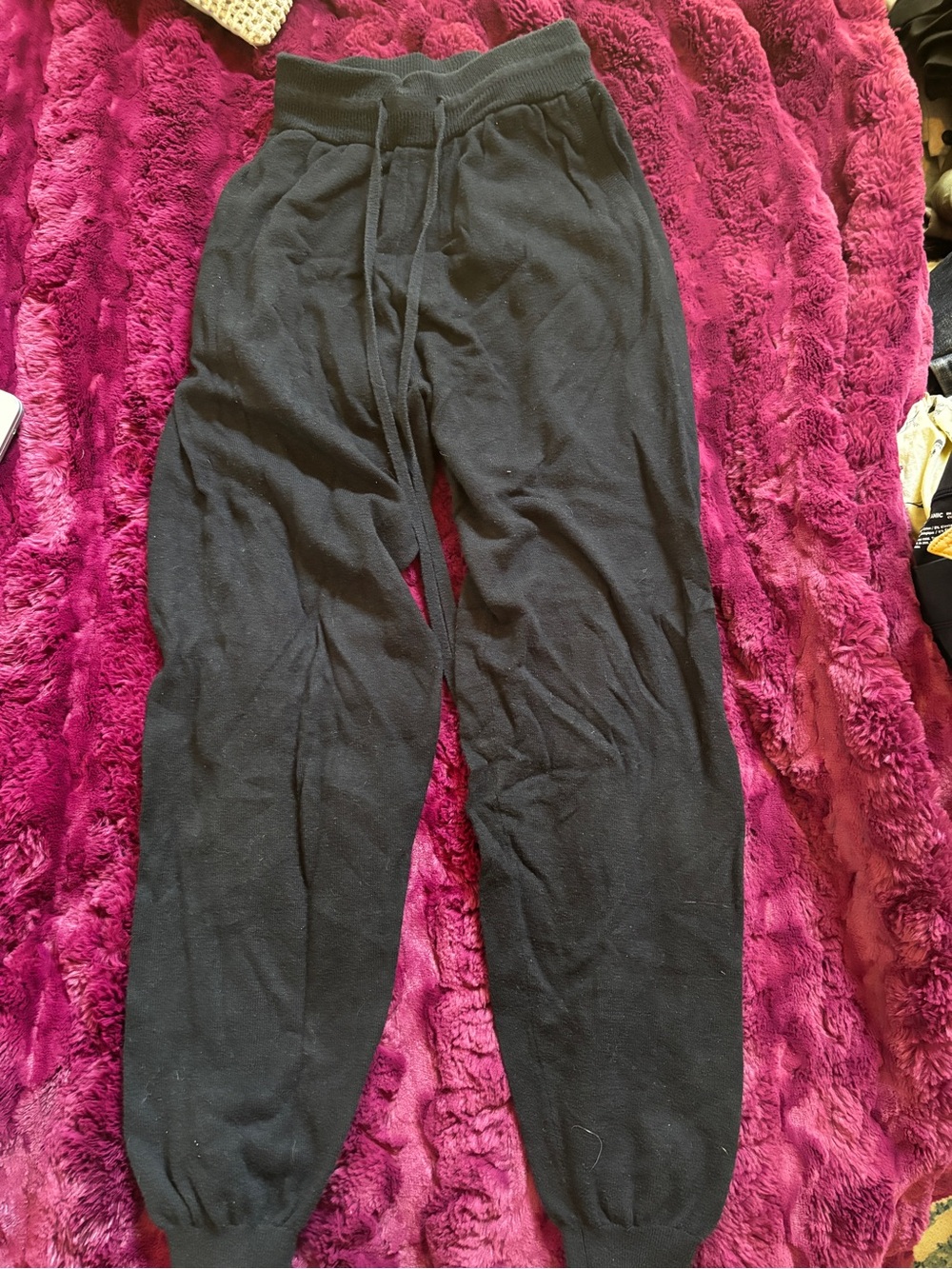 Stewart of Scotland women’s xs Black Knit Jogger Pants